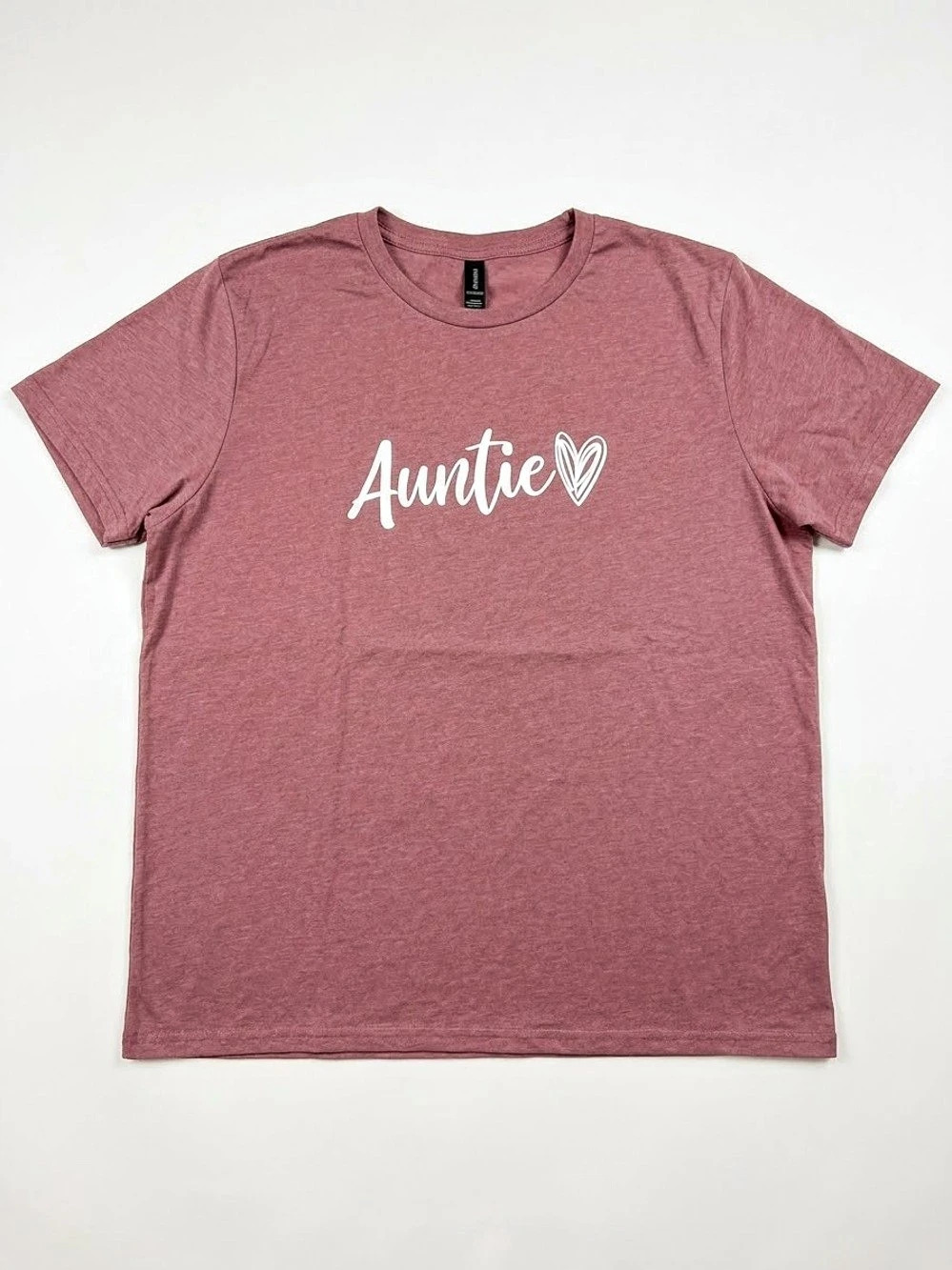 Mauve Auntie Graphic Shirt Plus Size 4X Family Aunt Casual Y2K Purple Heart